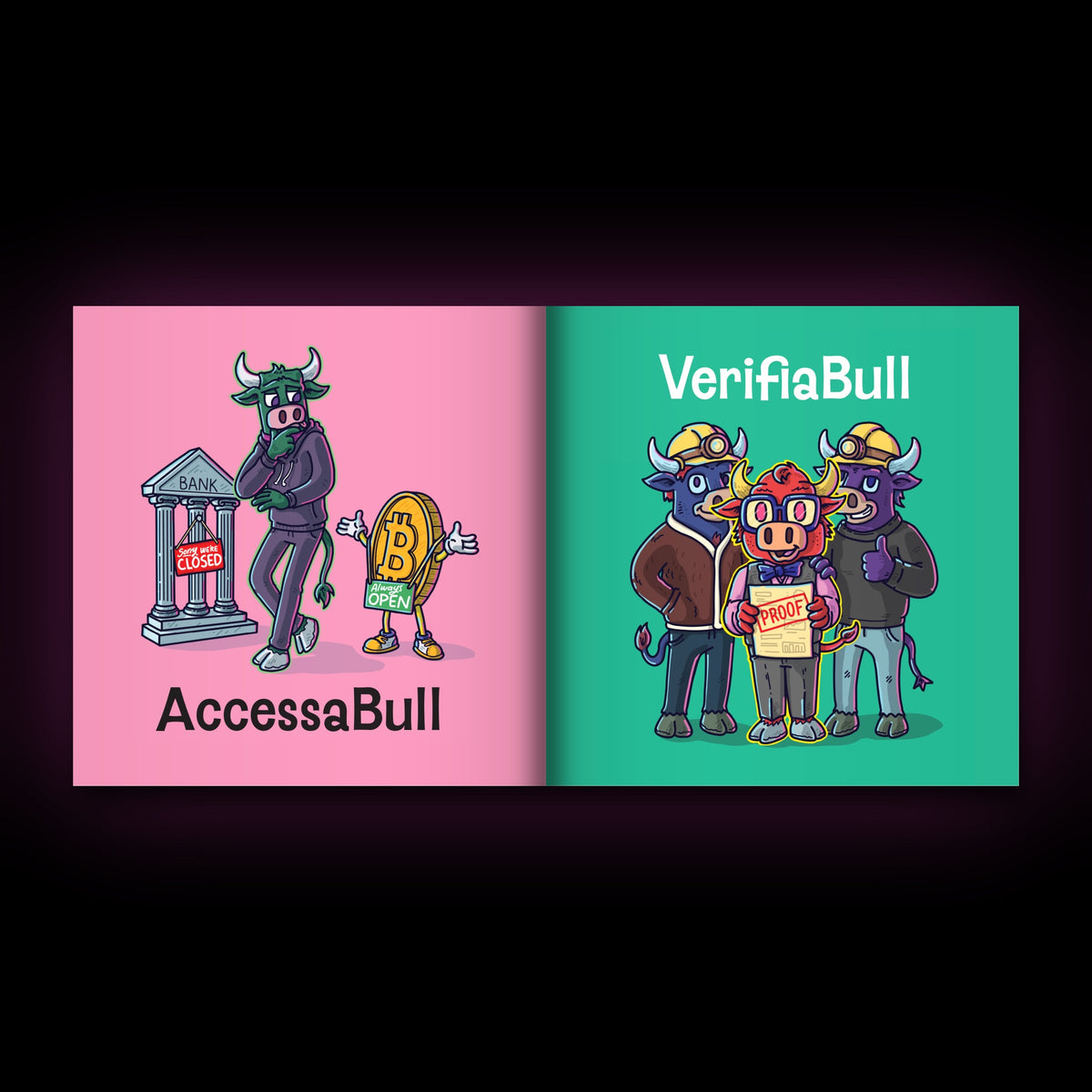 Inside Bitcoin ExplainaBull: AccessaBull and VerifiaBull illustrated spread